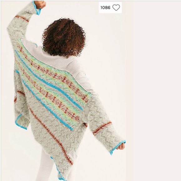 Free People Fair Weather Cardigan Mint Combo - Picture 3 of 3